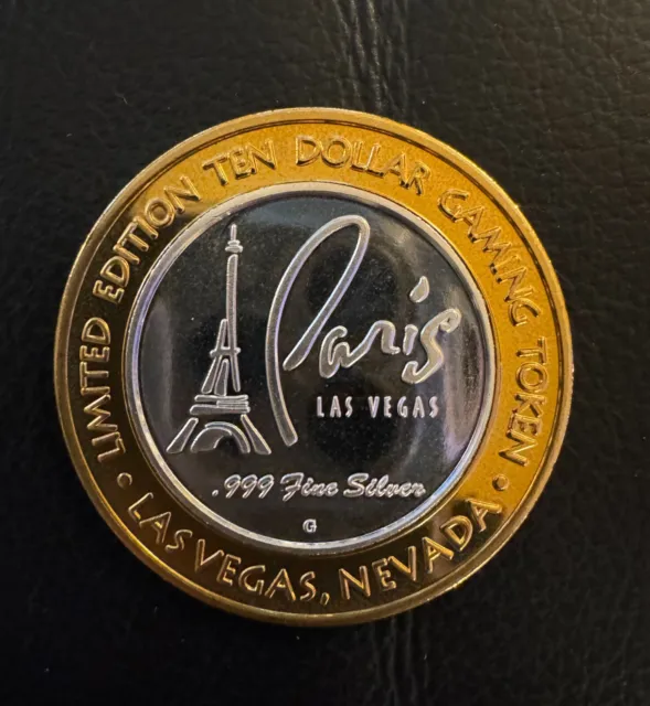 Paris Las Vegas - Armed Forces America- .999 Fine Silver Strike Gaming Token $10