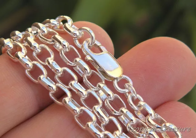 OVAL ROLO Chain - 100% SOLID 925 Sterling Silver (options)