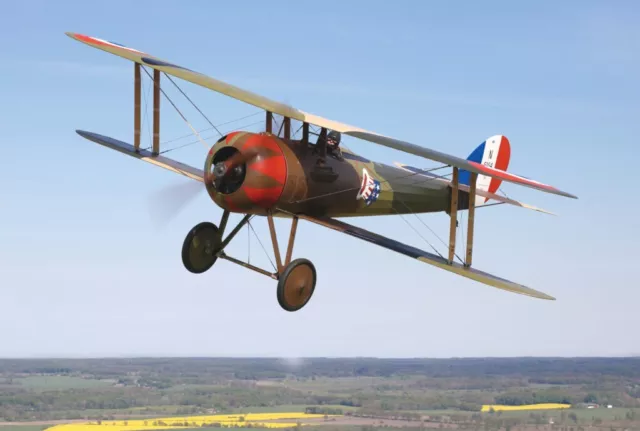 RC Model plane Plans 1/6 Scale Nieuport 28 C-1 Biplane. 54" Span 4 Ch