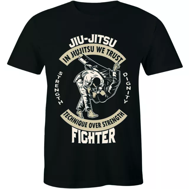 Jiu-Jitsu Technique Over Strength Fighter Martial Arts Shirt Men's T-shirt