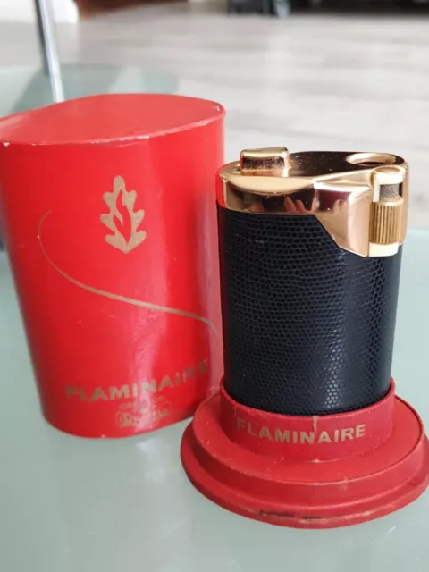 ANCIEN BRIQUET A GAZ FLAMINAIRE QUERCIA BARONET,RARE DANS SON Coffret d'origine