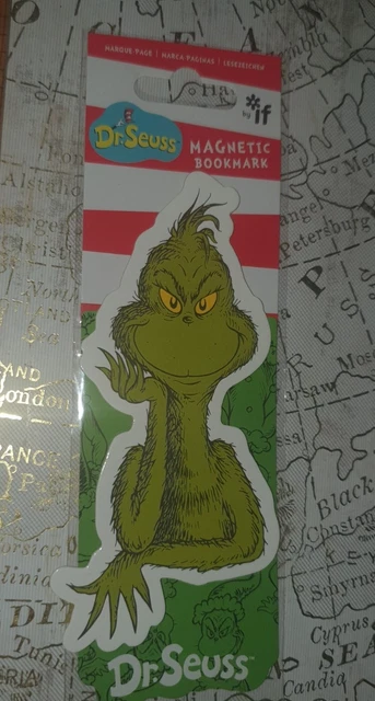 THE GRINCH magnetisches Lesezeichen Weihnachtsbuch DR SEUSS Geheimnis Weihnachtsmann Geschenk Neu