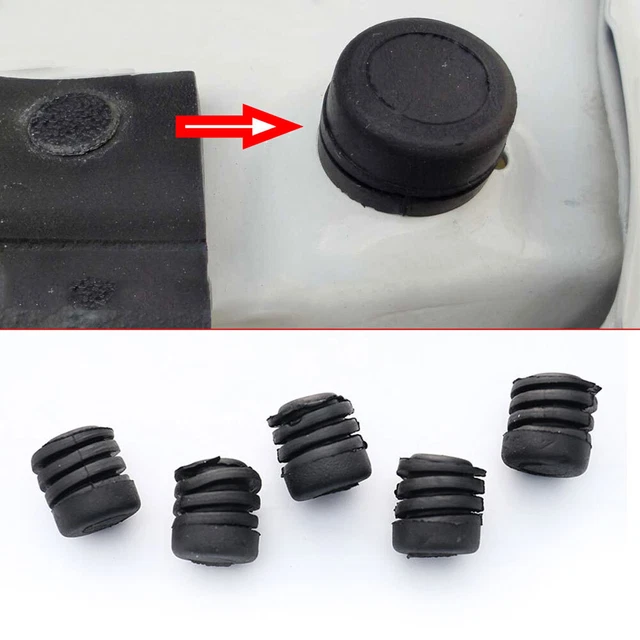 5PCS Bonnet Car Rubber Buffer Hood Washer Bumpers Rubber Black Tool For Nissan