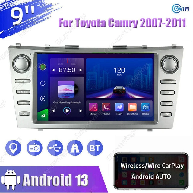 FOR TOYOTA CAMRY 20072011 Android 13 Apple CarPlay Car Stereo Radio