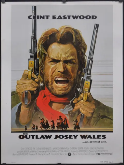 Outlaw Josey Wales 1976 ORIGINAL 30X40 MOVIE POSTER CLINT EASTWOOD SONDRA LOCKE