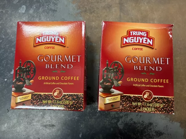 2 x Vietnamese Trung Nguyen GOURMET BLEND Ground Coffee 500g