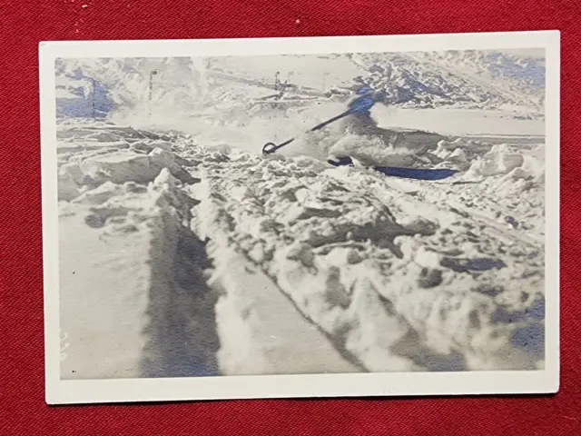 WWII WW2 Italy Italian German Third Reich censored Postcard Winter Sports 1941