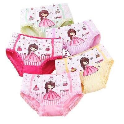 Baby 5 Pack Panties Soft Knickers Cotton Underwear Little Girls Briefs 2-12 Yrs