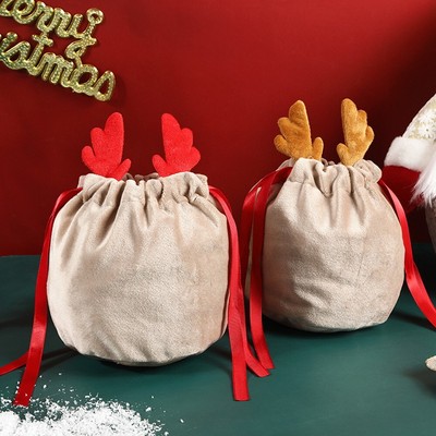 Borsa Caramelle Natale diametro inferiore 13cm Flanella per Natale Caramelle 
