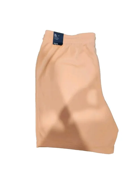 DSG Men's shorts Peach Punch French Terry 10" Inseam Elastic Waist Size 2xl Gym
