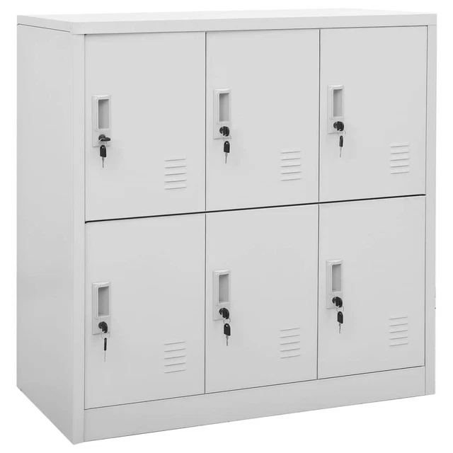 Vidaxl Armadietto con Chiave Grigio Chiaro 90x45x92,5 cm in Acciaio
