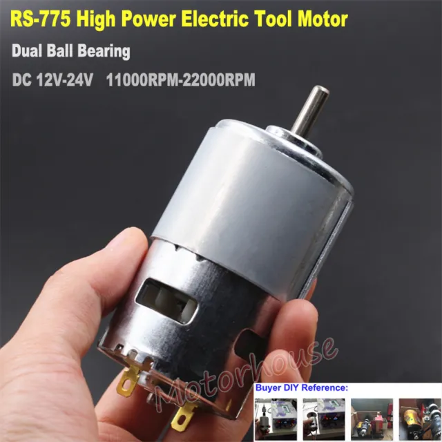 DC 12V 18V 24V High Speed Power RS-775 Motor Large Torque Electric Tools Drill