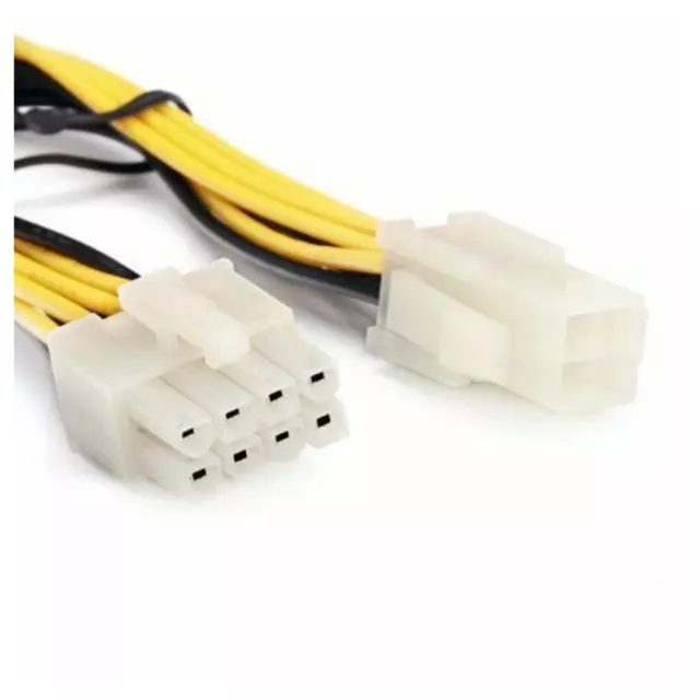 8 Pin EPS Female to P4 ATX 4 Pin Male PSU Cable Power Supply Adapter 6inch F