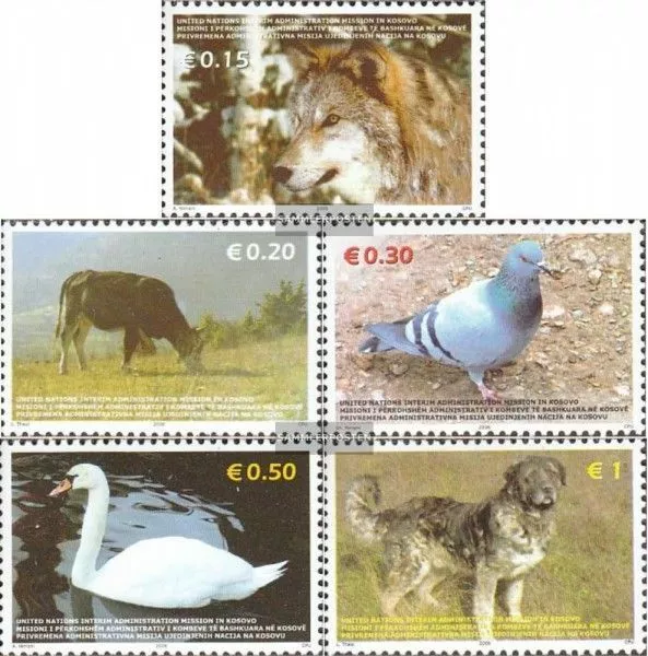 kosovo (UN-Administration) 45-49 mint never hinged mnh 2006 Animals