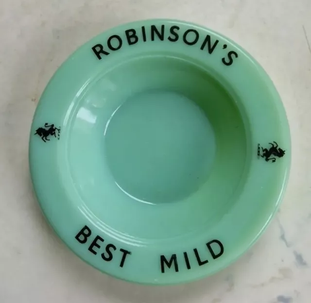 Vintage ROBINSON 'S Mild Ashtray - Unicorn - Home Bar - Local Legend, Pub Retro