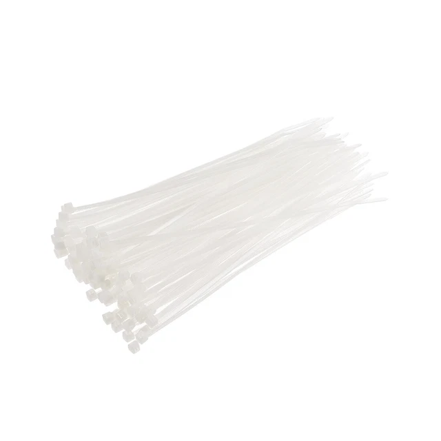 200 pezzi fascette per cavi 150 mm x 2,5 mm fascette per cavi autofissanti nylon bianco