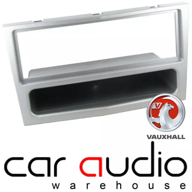 Vauxhall Corsa Astra 2004> Single Din Car Stereo Radio Facia Fascia Panel SILVER