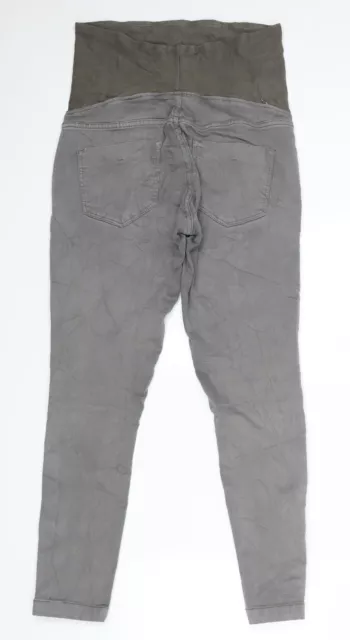 Pantaloni da donna grigi H&M Mama cotone taglia 28 in L27 regolari 2