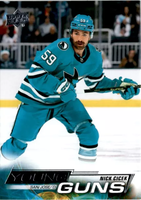 2022-23 Upper Deck Extended Nick Cicek YOUNG GUNS San Jose Sharks #707