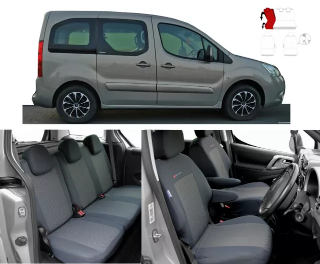 TAILORED Seat covers for CITROEN BERLINGO MULTISPACE II 2008-2018  full set