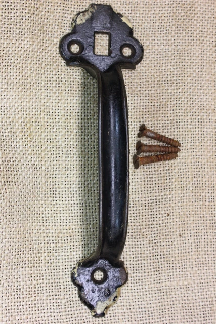 Old Thumb Latch Screen Door 6 5/8” Handle Pull Barn Gate Vintage Black Paint