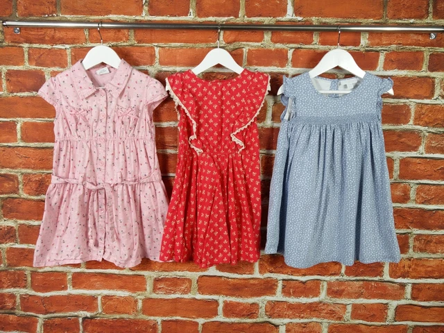Girls Bundle Age 3-4 Years Next White Company Dress Set Floral Party Pink 104Cm
