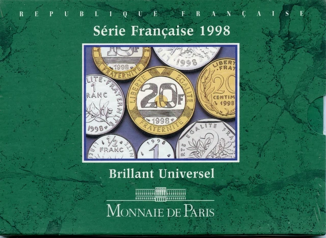 France Coffret Officiel BU Brillant Universel 10 pièces 1998 Neuf