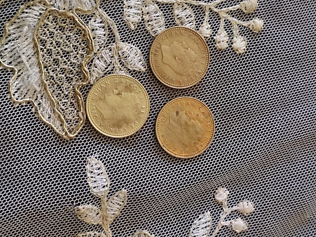Espagne - lot de 3 peseta 1980 - Coupe deu Monde 82 estrella 80-81 & 82