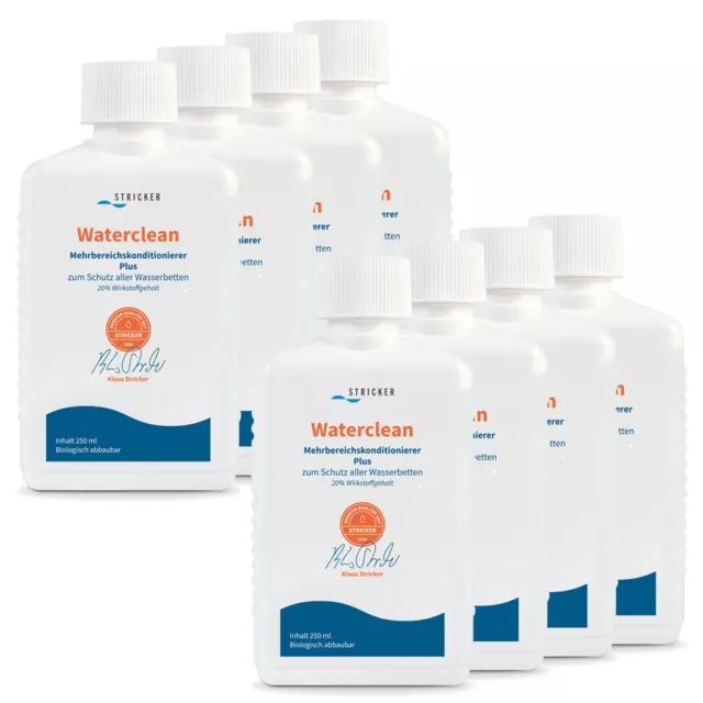 Balsamo letto ad acqua maglieria condizionatore waterclean set cura 8 x 250 ml