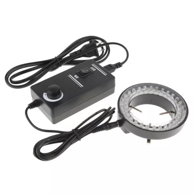 illuminatore per lampada ad anello stereo microscopio 62mm con alimentatore