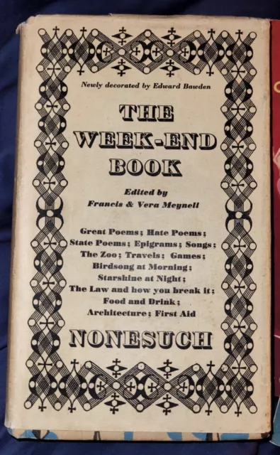 Edward Bawden. The Week-end Book. Francis & Vera Meynell. Nonesuch. 1939. First.