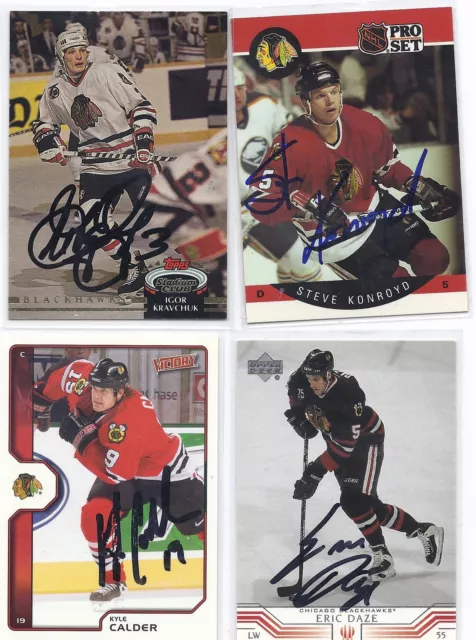 Kyle Calder Signed / Autographed Hockey Card Chicago Black Hawks 2002 Victory