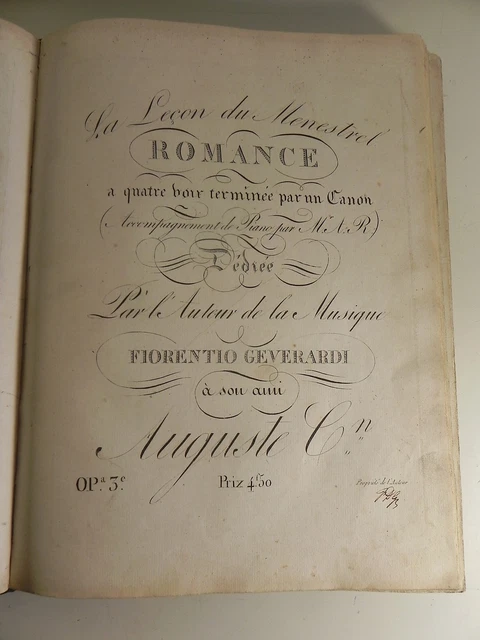 recueil de partitions anciennes de musique signées PIANO HARPE Partition sheet 6