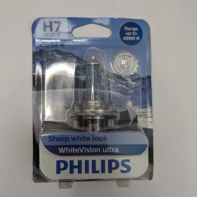 Ampoule H7 WhiteVision ultra PHILIPS 12V 55W 4200K - 12972WVUB1