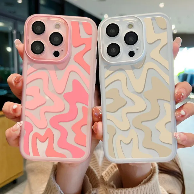 For iPhone 15 Pro Max 14 Pro 13 12 11 Creative Pattern Clear TPU Soft Case Cover