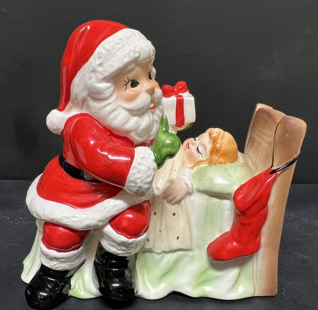 Vintage Santa Nighttime Secret Visit Music Box By Norcrest In Japan VERY RARE