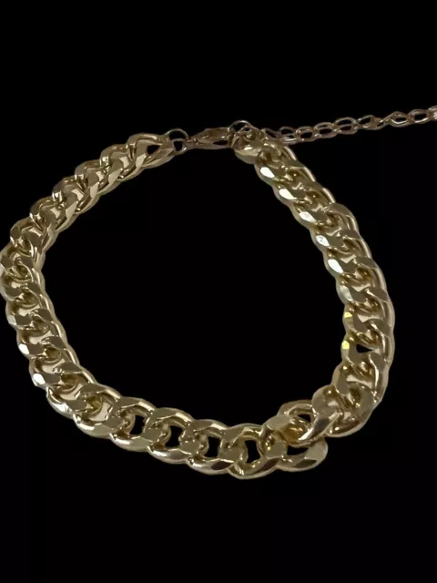 Gold plated 8-10.75” Chain Bracelet Anklet Small Necklace