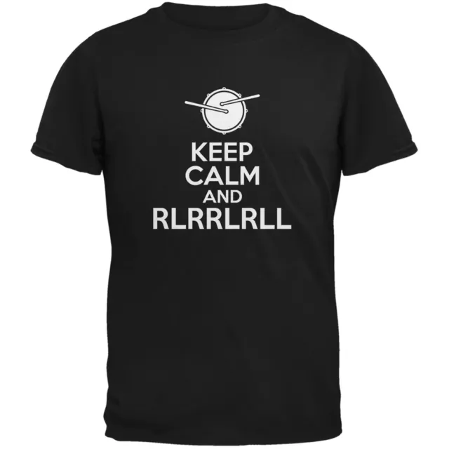 Keep Calm And Paradiddle Black Adult T-Shirt