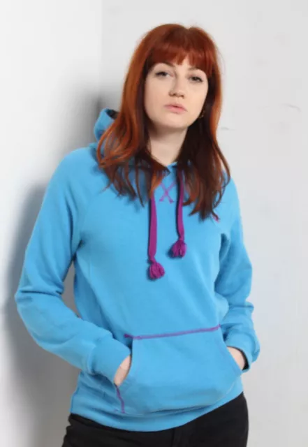 Vintage Champion Womens Sweatshirt Hoodie Blue - Size Small S (G10)