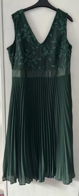 Coast Forest Green Embroidered Dress 16