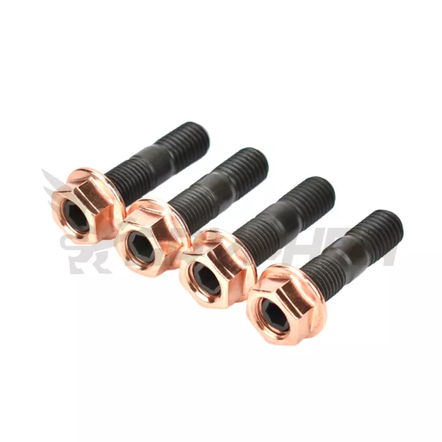 High Tensile Turbo Turbine Housing Exhaust Manifold Stud Kit 45mm M10x1.5 - 4SET