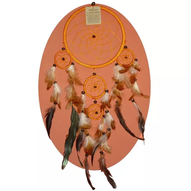 Traumfänger Dreamcatcher Federn Träume Geschenk Dekor Hängend Windspiel 32 cm 2