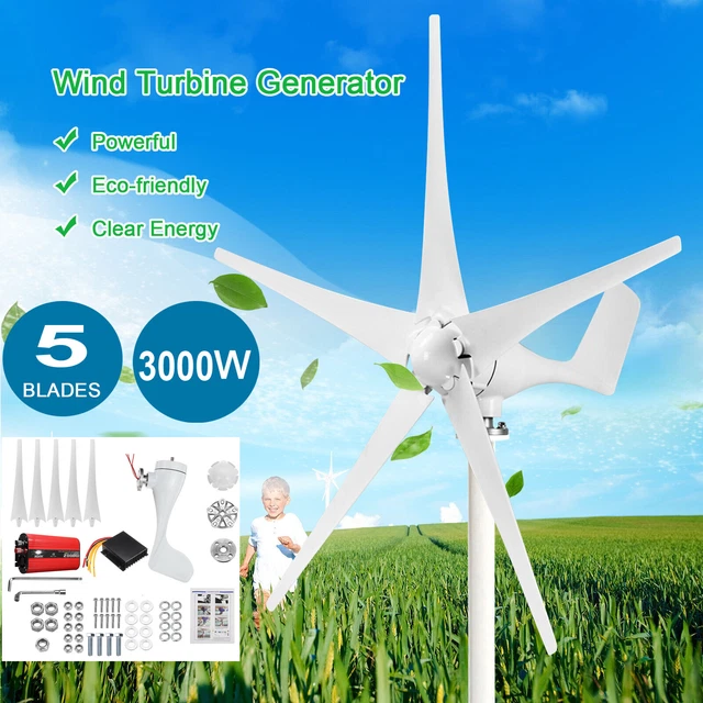 ERnonde 500W Windrad Komplettset - Vertikale Windkraftanlage Für Haus & Garten