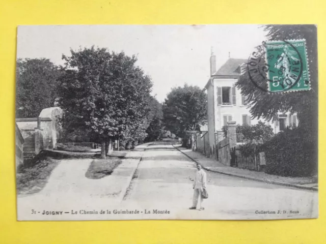 cpa Bourgogne Ecrite en 1908 JOIGNY (Yonne) Le CHEMIN de la GUIMBARDE, La Montée