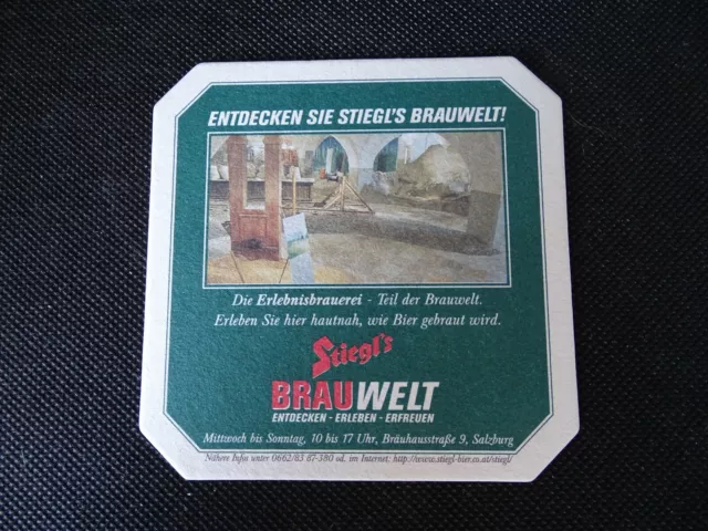 Bierdeckel Coaster Salzburger Stiegl Brauwelt Bier, NEU #499#