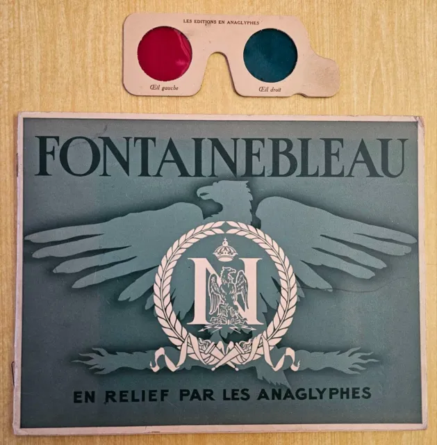 Fontainebleau en relief par les anaglyphes, Kauffmann 1937, lunette stéréoscopie