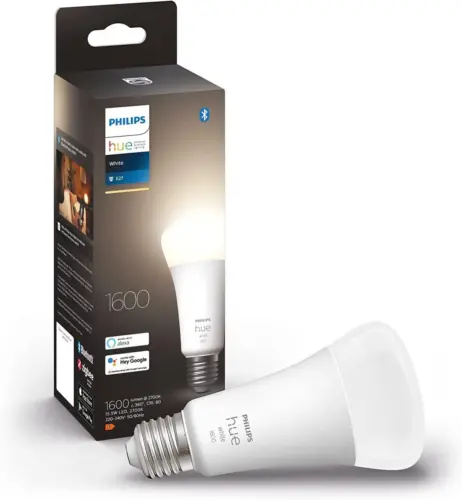 Philips Hue NEU weiße intelligente Glühbirne 100 W - 1600 Lumen [E27 Edison Schraube]...