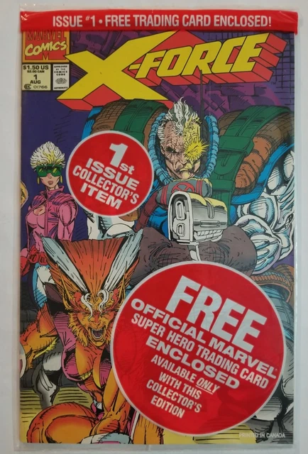 X-Force #1 (Marvel Comics, 1991) Sealed Polybag w Deadpool Card