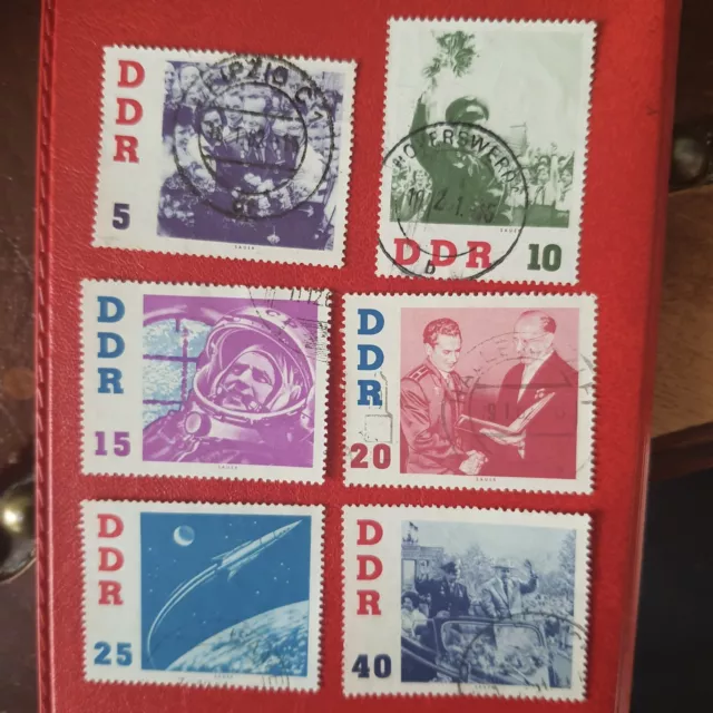 Briefmarken DDR 1961, Michel 863-868, Titov in der DDR, gestempelt