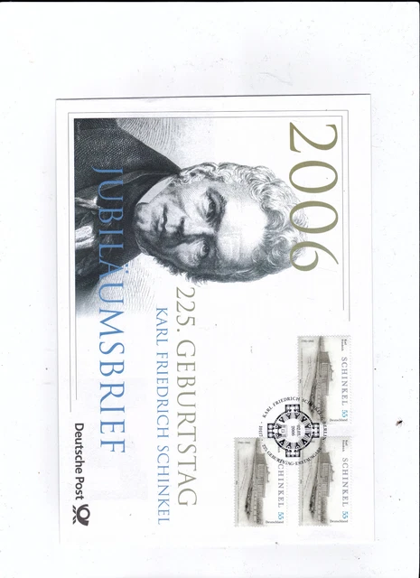 DBP_JUBILAEUMSBRIEF &225. GEBURTSTAG Karl Friedrich Schinkel